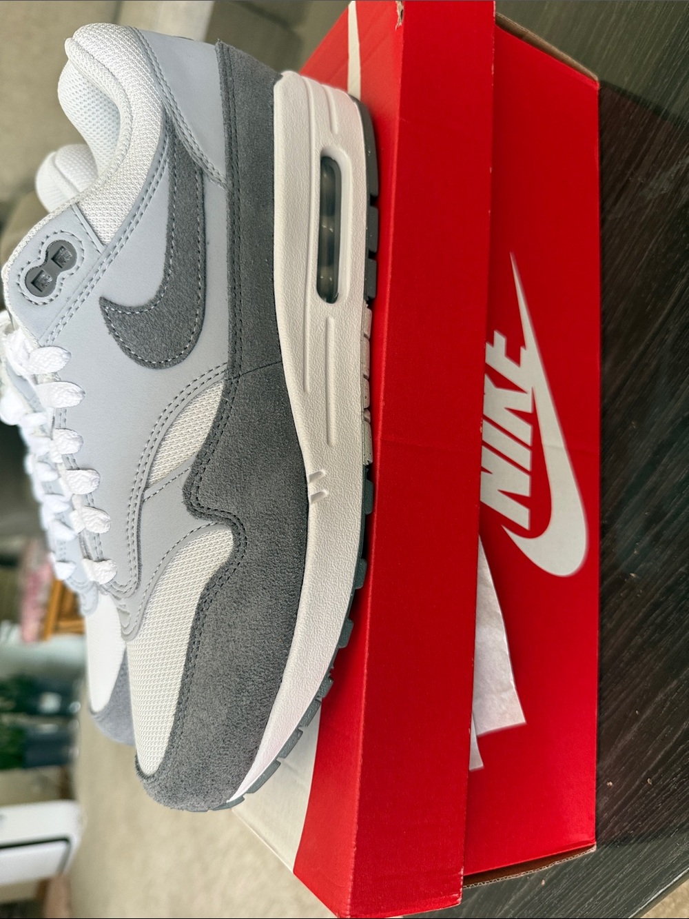 Nike Air Max Men's White and Light Gray Sneakers - Picture 3 of 5